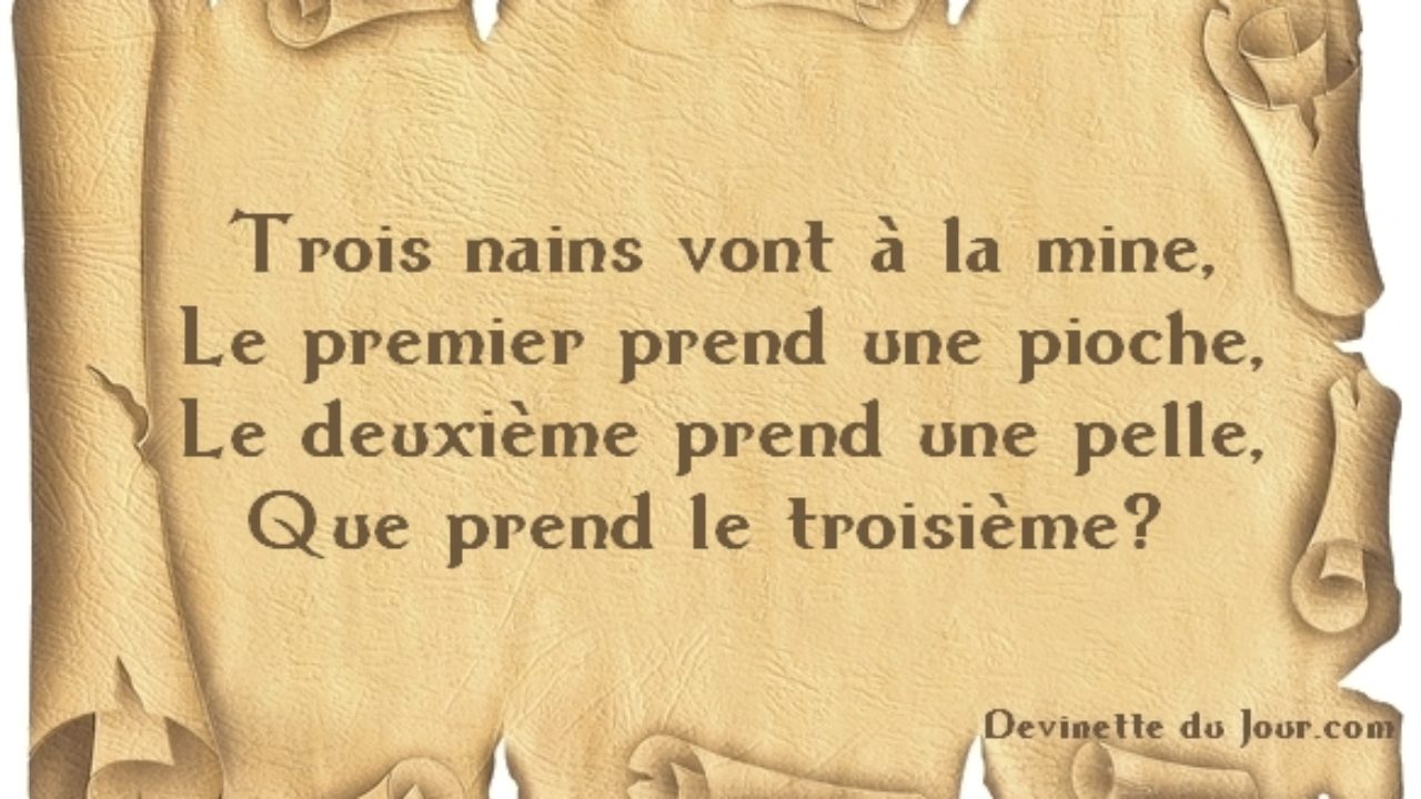 L Enigme Des Trois Nains Devinette Du Jour